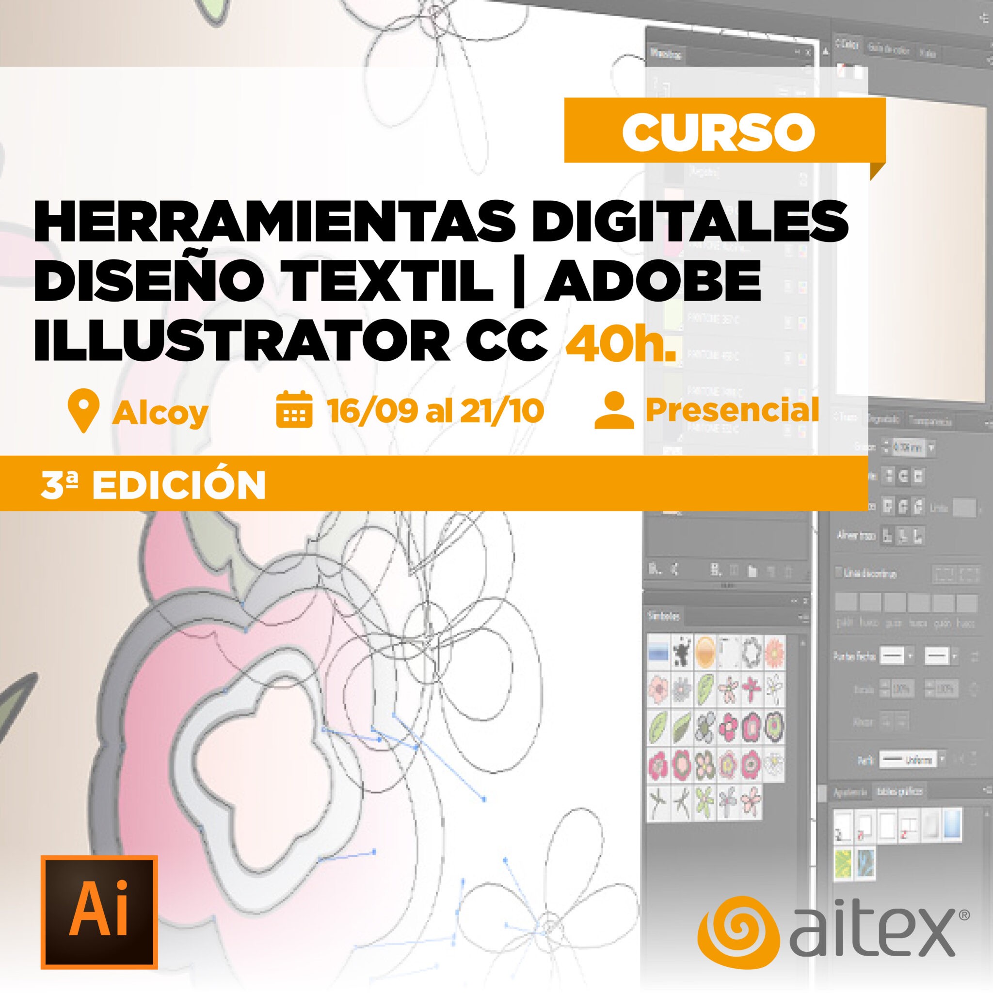 CURSO HERRAMIENTAS DIGITALES PARA EL DISEÑO TEXTIL- ADOBE ILLUSTRATOR CC