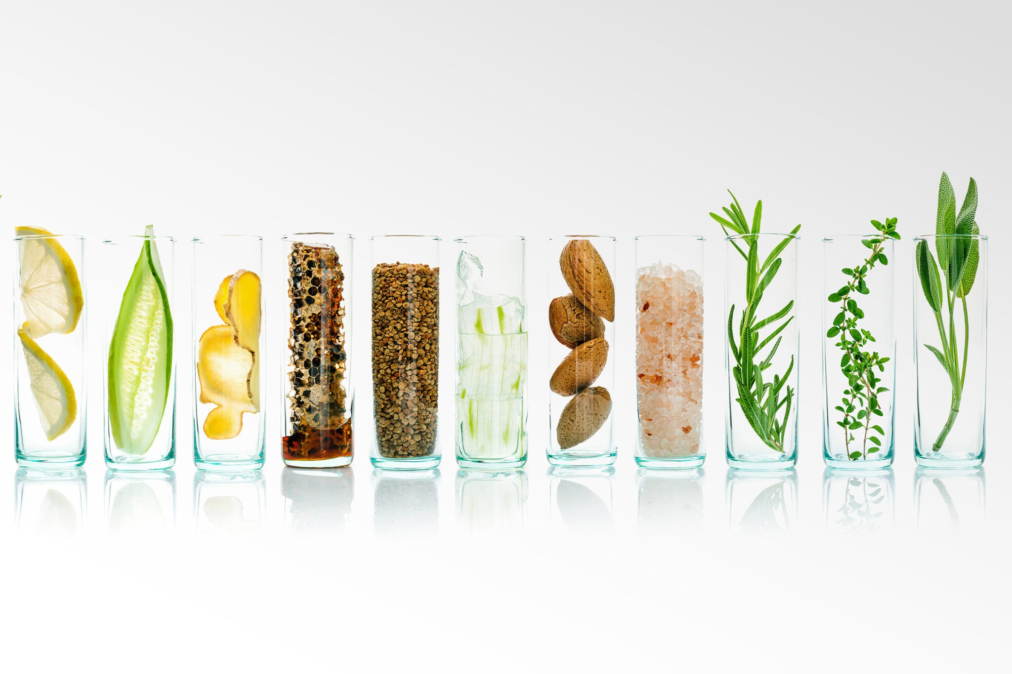 Homemade skin care with natural ingredients aloe vera, lemon, cu